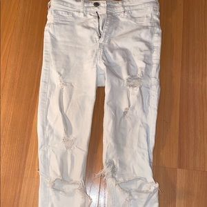 white hollister jeans